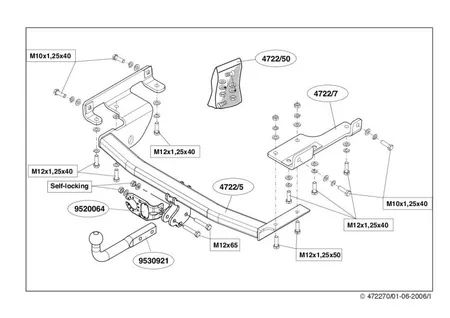 Фаркоп Brink для Nissan Murano 2005-2008 472200 в 