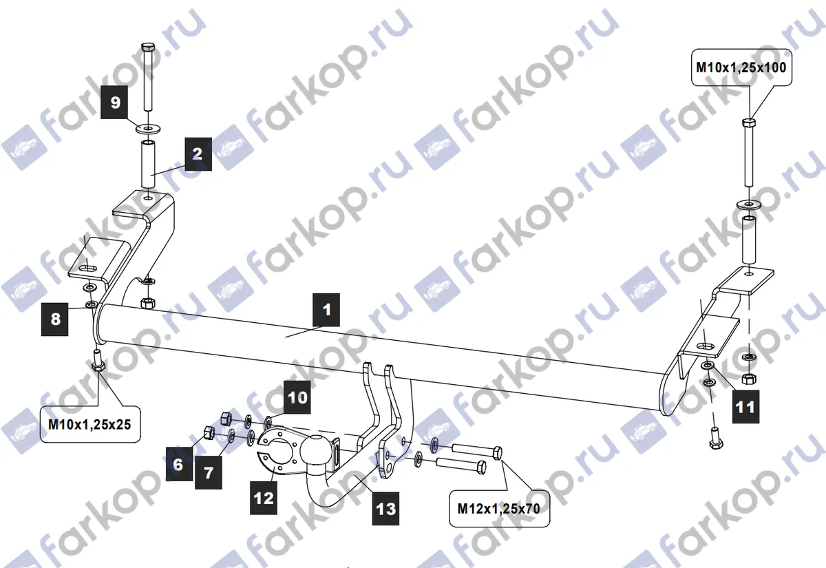 Фаркоп Baltex для Chevrolet Niva 2002-2020 27311412 в 