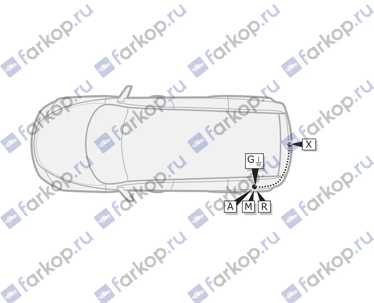 Электрика фаркопа ECS (13 pin) для Audi Q8 2018- AU068H1 в 