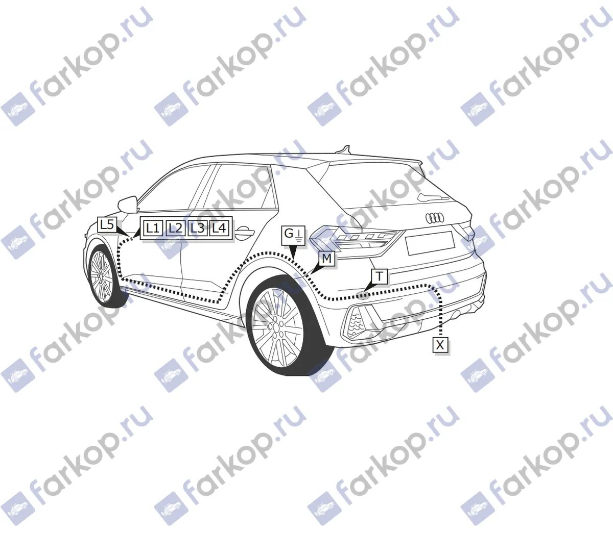 Электрика фаркопа ECS (7 pin) для Skoda Octavia 2020- VW146B1 в 