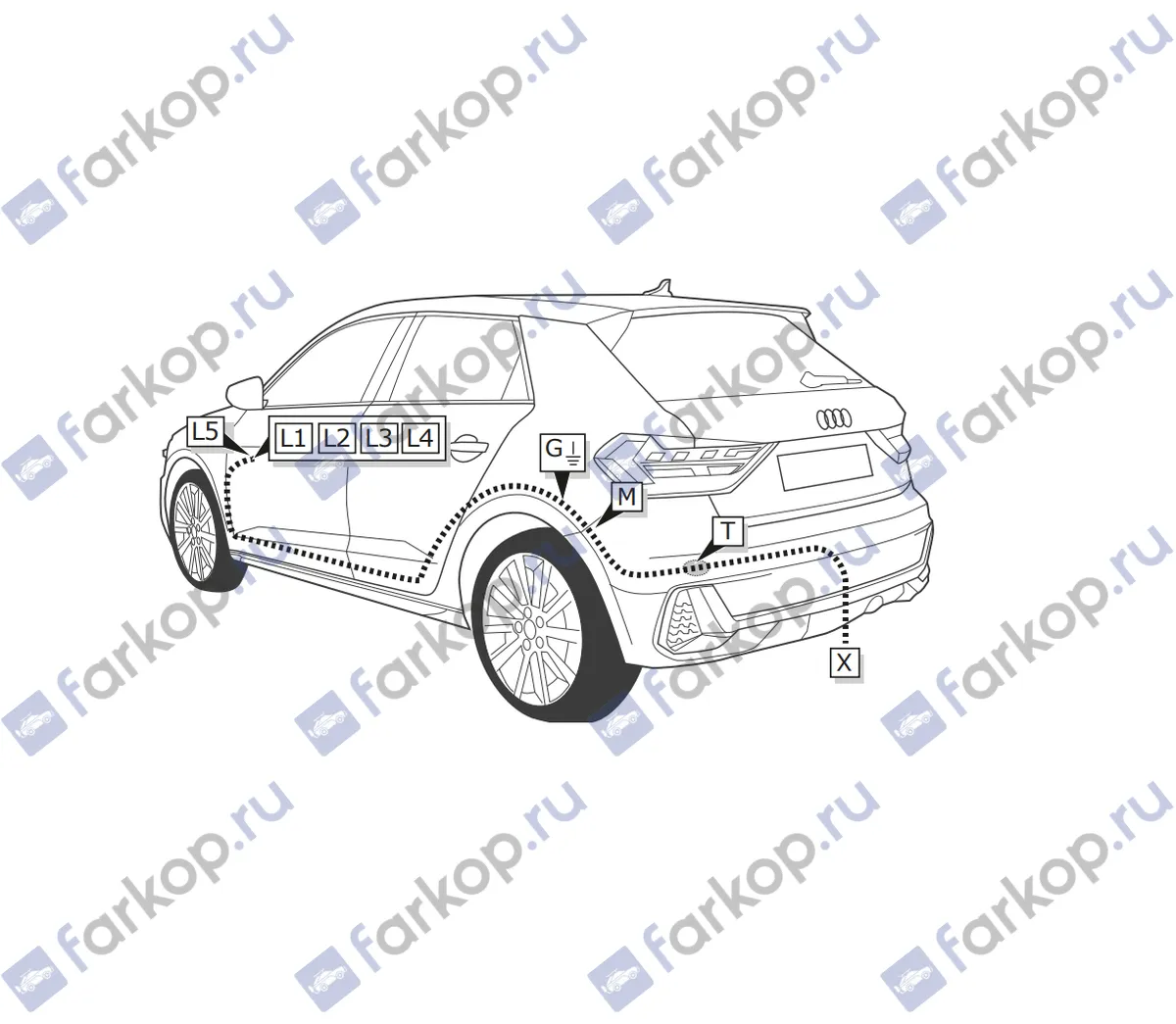 Электрика фаркопа ECS (7 pin) для Skoda Superb 2015- VW146B1 в 