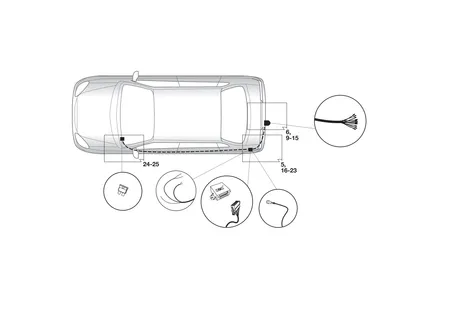 Электрика фаркопа Hak-System (13 pin) для Citroen C5 (седан/универсал) 2008-2016, вкл.Crosstourer 2014- 21500558 в 