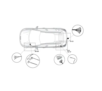 Электрика фаркопа Hak-System (13 pin) для Citroen Berlingo 2018- 21500637 в 