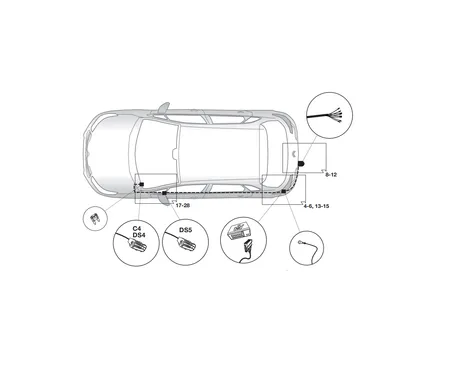 Электрика фаркопа Hak-System (7 pin) для Citroen C4 2010- 12030513 в 