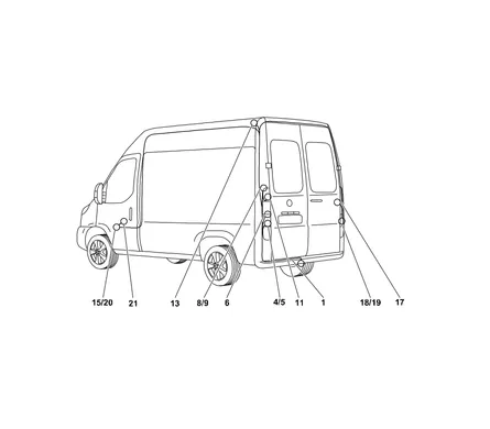 Электрика фаркопа Westfalia (13 pin) для Citroen Jumper 2006-2011 306510300113 в 