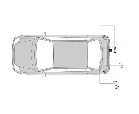 Электрика фаркопа Hak-System (13 pin) для Citroen C8 2002-2005 26500505 в 