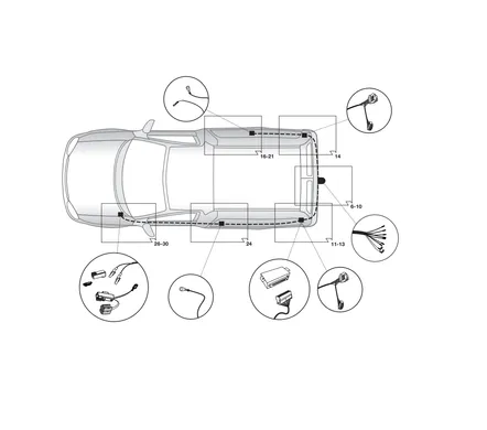 Электрика фаркопа Hak-System (7 pin) для Citroen Nemo 2008-2015 12500535 в 