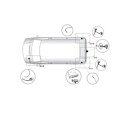 Электрика фаркопа Hak-System (13 pin) для Citroen Jumper 2011-2014 21500565 в 