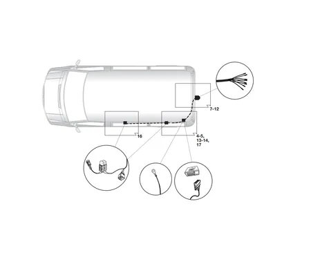 Электрика фаркопа Hak-System (7 pin) для Citroen Jumpy 2017- 12500626 в 