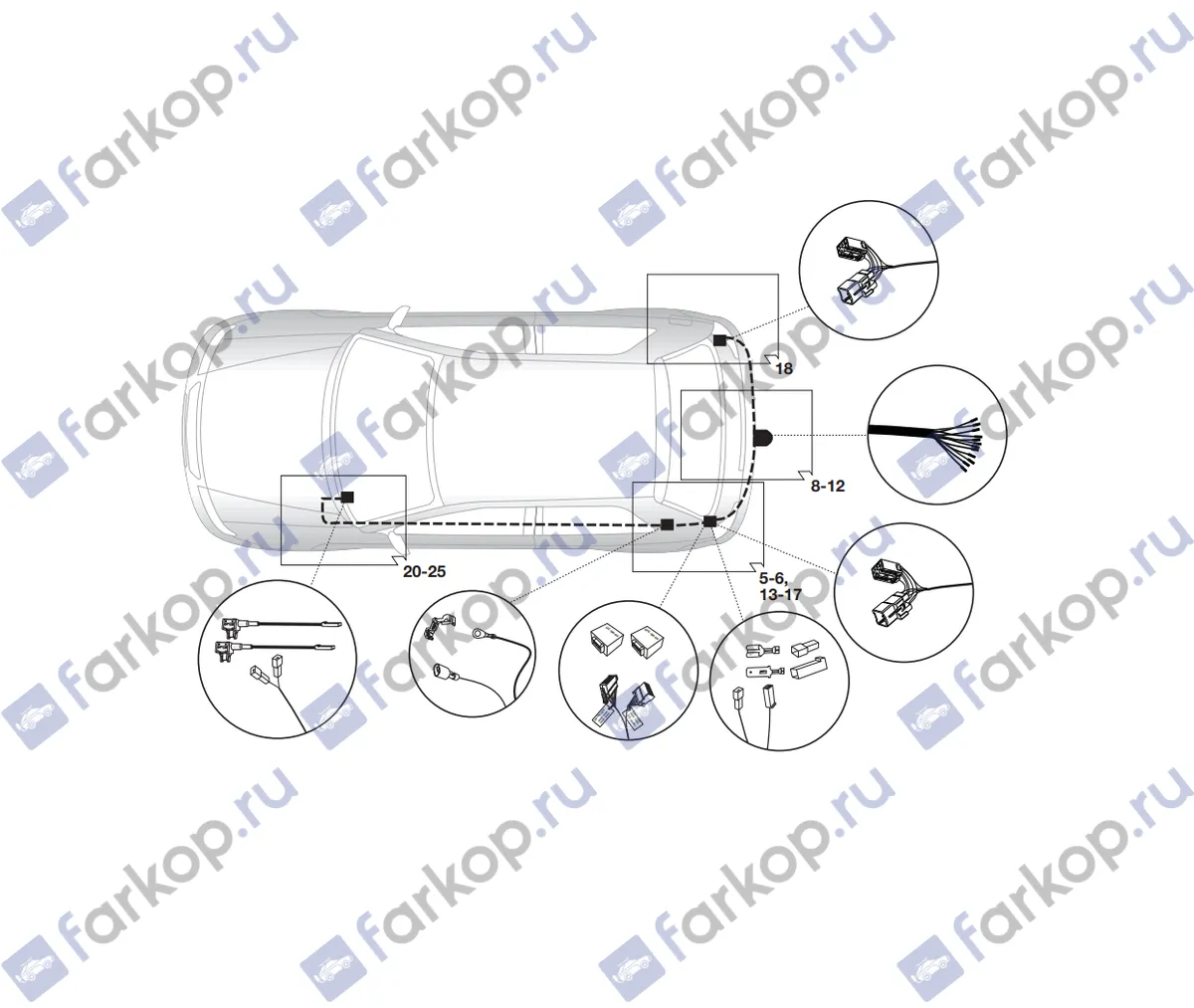 Электрика фаркопа Brink (13 pin) для Hyundai i30 2012-2017 716644 в 