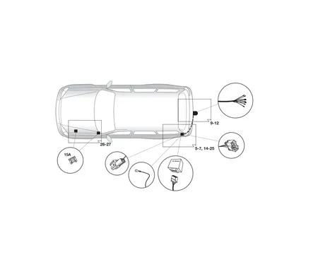 Электрика фаркопа Hak-System (7 pin) для Nissan Note 2013- 12140523 в 