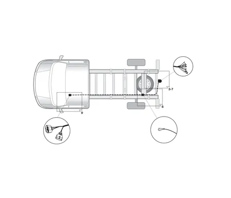 Электрика фаркопа Hak-System (7 pin) для Opel Movano 2014- 12500606 в 