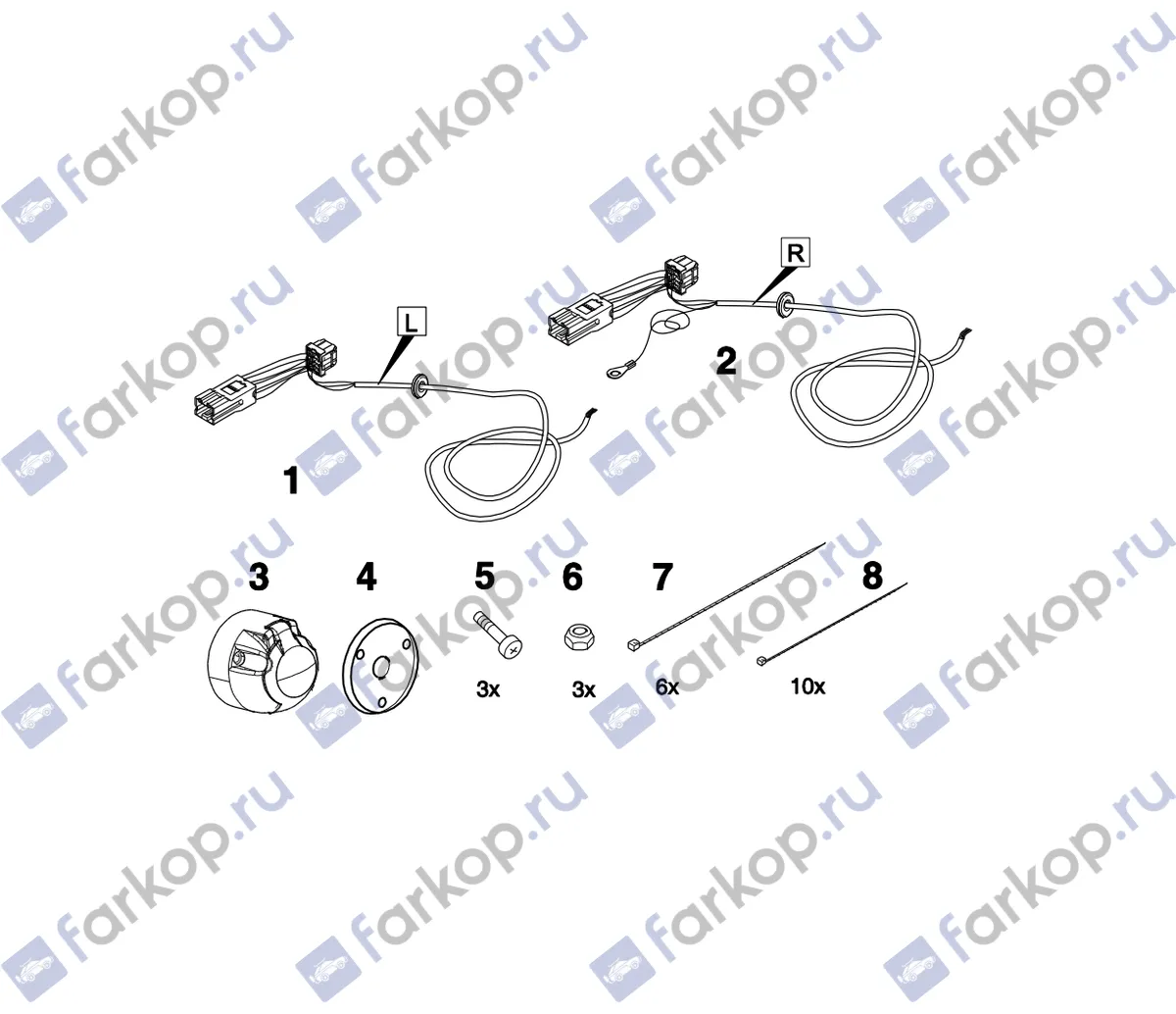 Электрика фаркопа Brink (7 pin) для Nissan Pathfinder 2005-2014 732533 в 