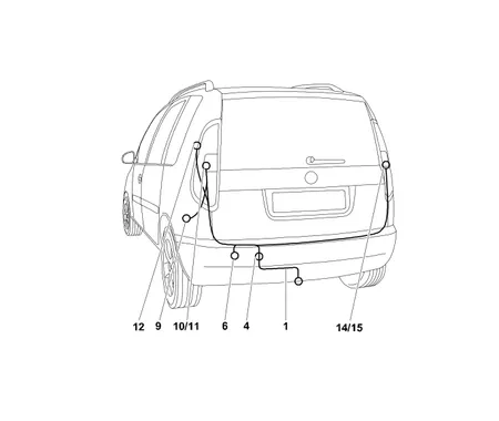 Электрика фаркопа Westfalia (7 pin) для Skoda Roomster 2006-2015 317400300107 в 