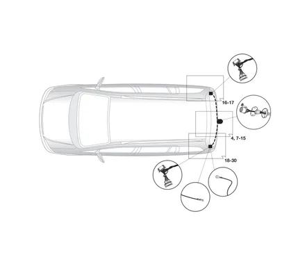 Электрика фаркопа Hak-System (13 pin) для Skoda Roomster 2006-2010 21220510 в 