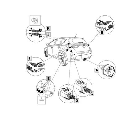 Электрика фаркопа Brink (7 pin) для Toyota Auris 2013- 754143 в 