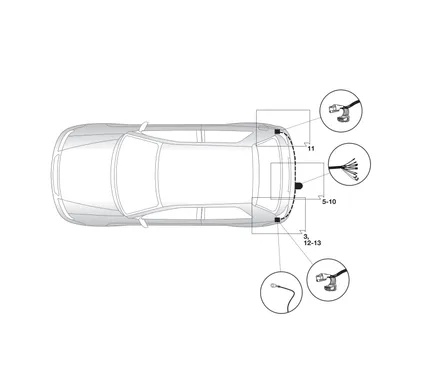 Электрика фаркопа Hak-System (7 pin) для Toyota Auris 2007-2012 16250520 в 