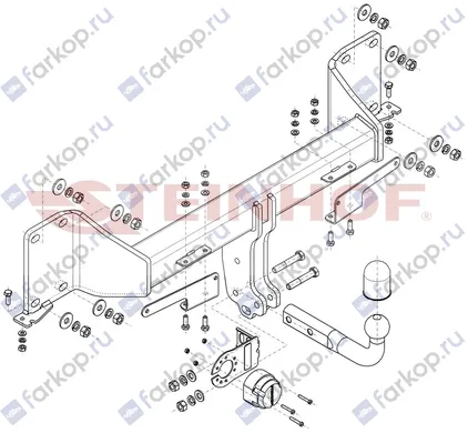 Фаркоп Steinhof для BMW X6 2019- B-088 в 