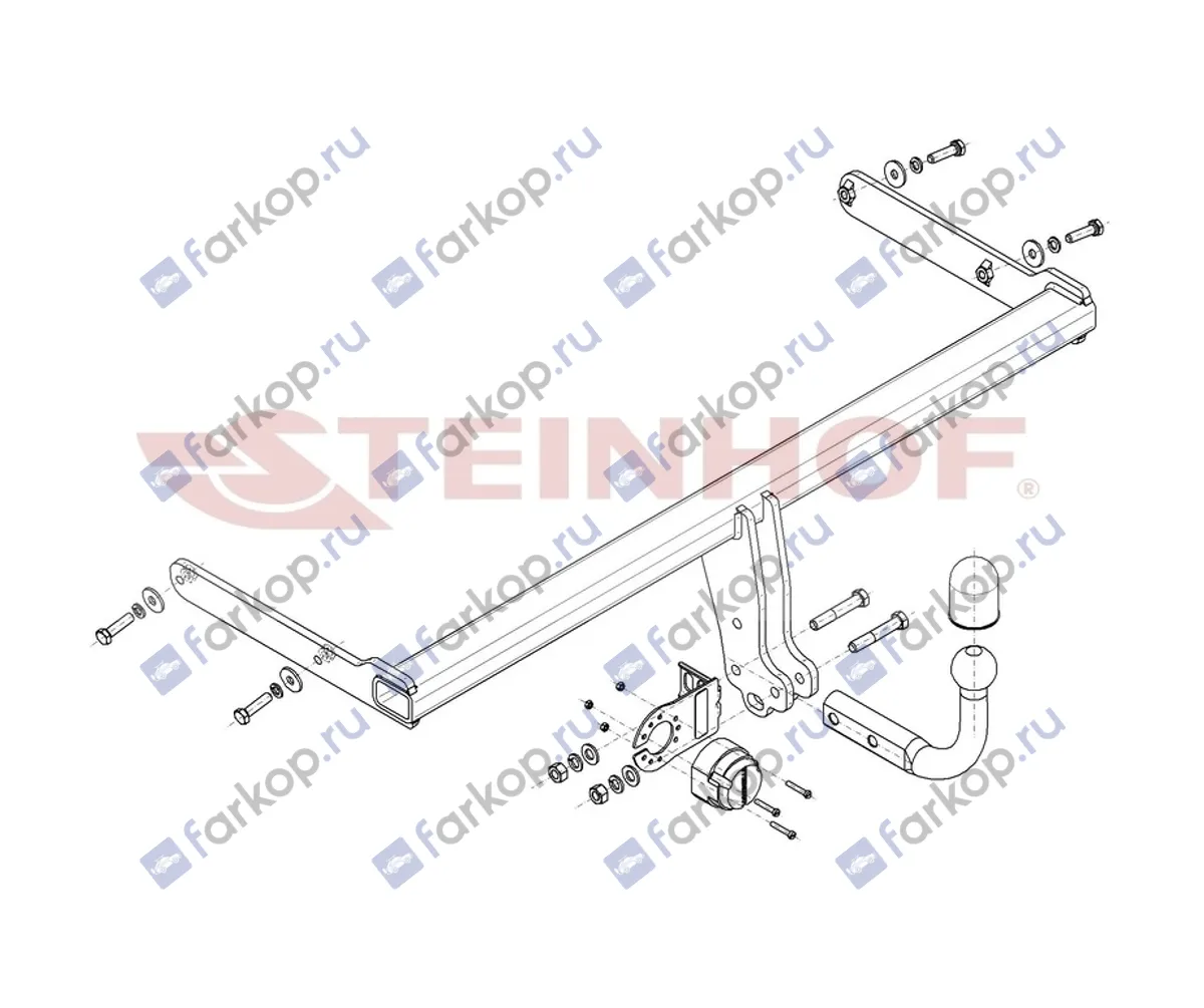 Фаркоп Steinhof для Volkswagen Golf Cross 2007-2014 V-068 в 