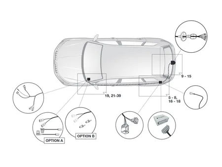 Электрика фаркопа Hak-System (7 pin) для Skoda Kodiaq 2017- 12500601 в 