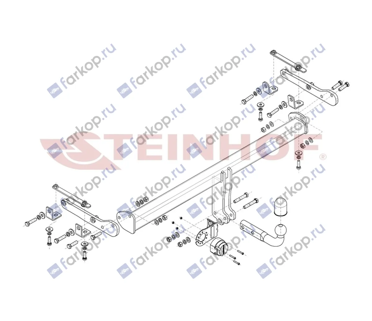 Фаркоп Steinhof для Nissan Qashqai 2018-2021 N-111 в 