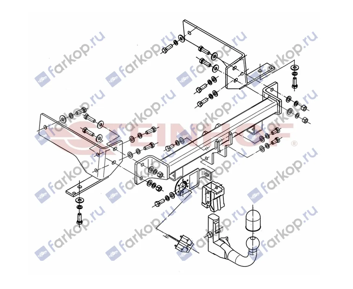 Фаркоп Steinhof для Chevrolet Captiva 2006-2016 C-256 в 