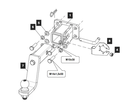 Фаркоп TowRus для Tank 500 06/2023- 289236 в 