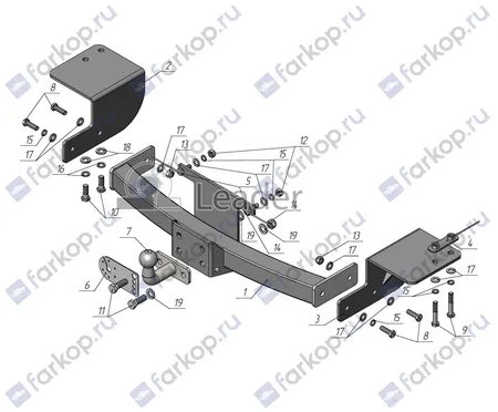 Фаркоп Лидер Плюс для Tank 500 2022- T201-F в 