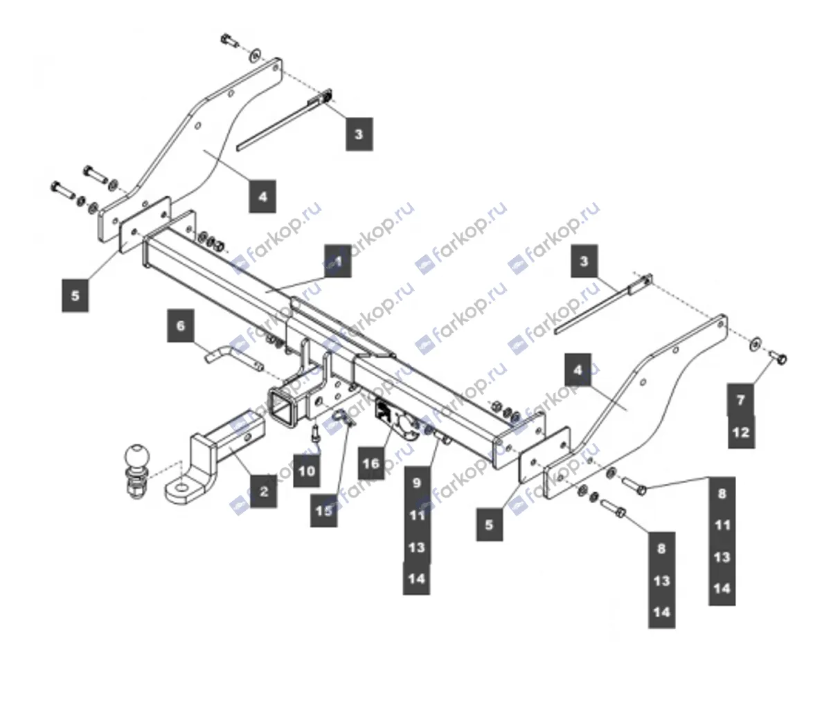 Фаркоп Baltex для Mazda BT-50 2006-2012 12.9026.32 в 