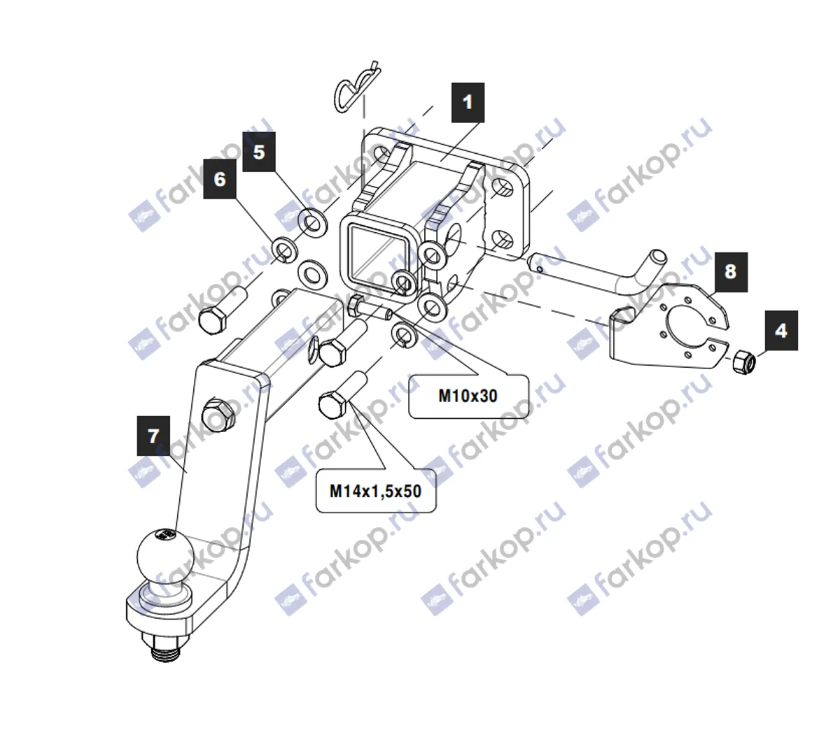 Фаркоп TowRus для Haval H5 2023- (авто для рынка РФ) 289236 в 