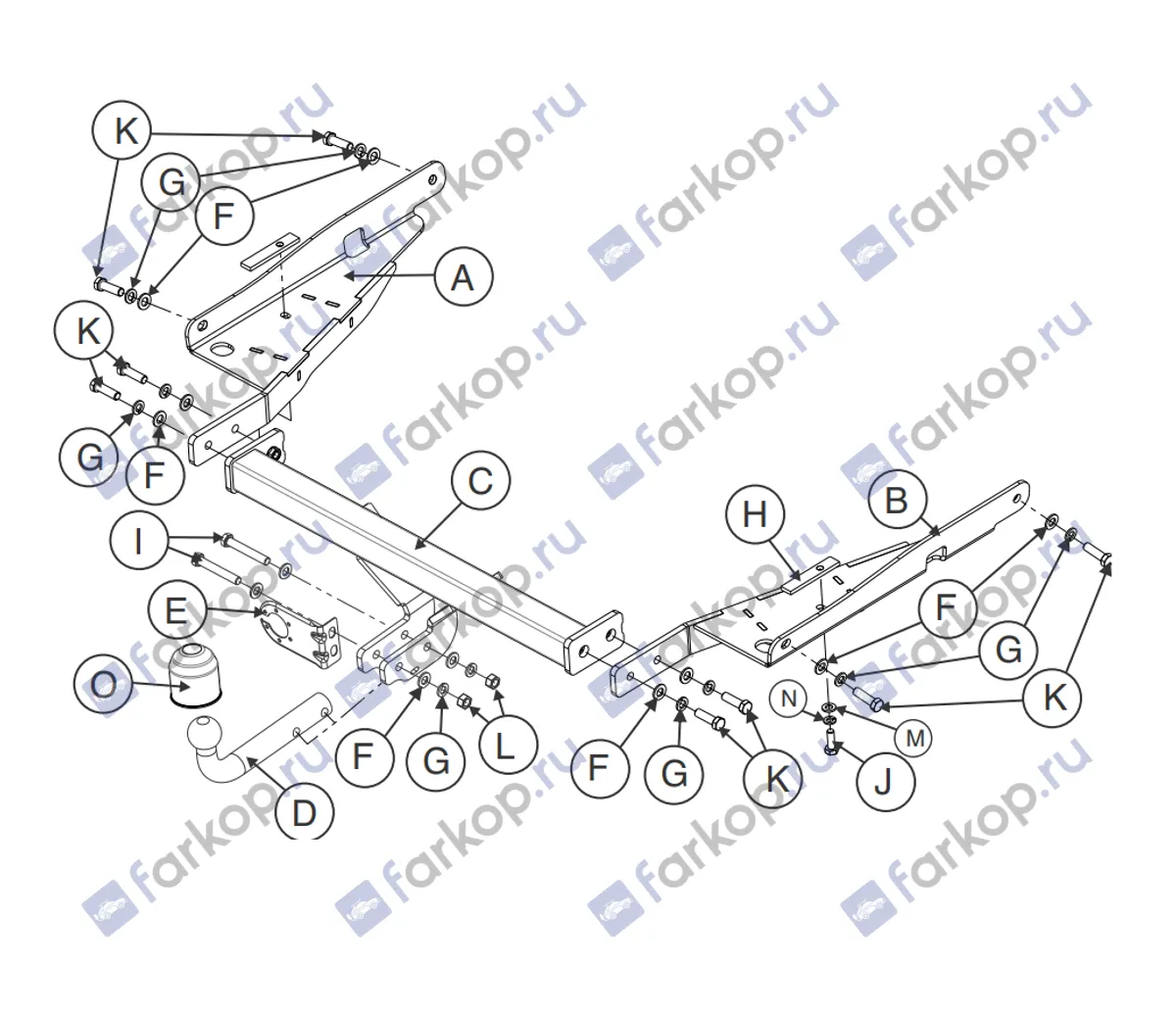 Фаркоп Sheriff для Mazda CX-9 2017- 3610.12 в 