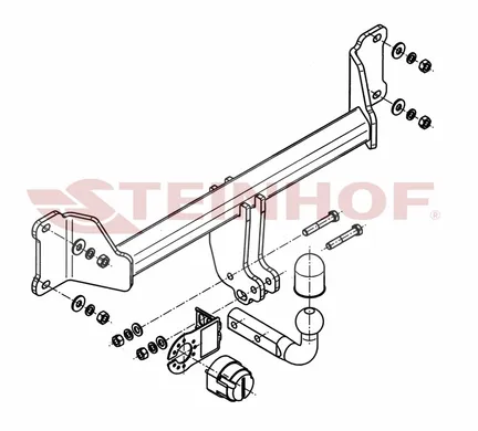 Фаркоп Steinhof для BMW X4 (F26) 2014-2017 B-066 в 
