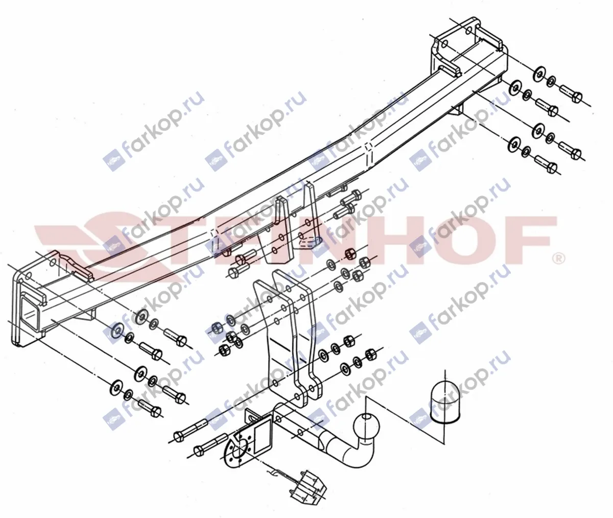 Фаркоп Steinhof для Audi Q7 2006-2015 A-092 в 