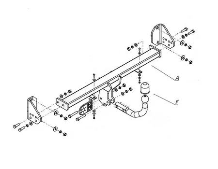 Фаркоп Imiola для BMW 1 серия (F20, F21) 2011-2020 B.021 в 