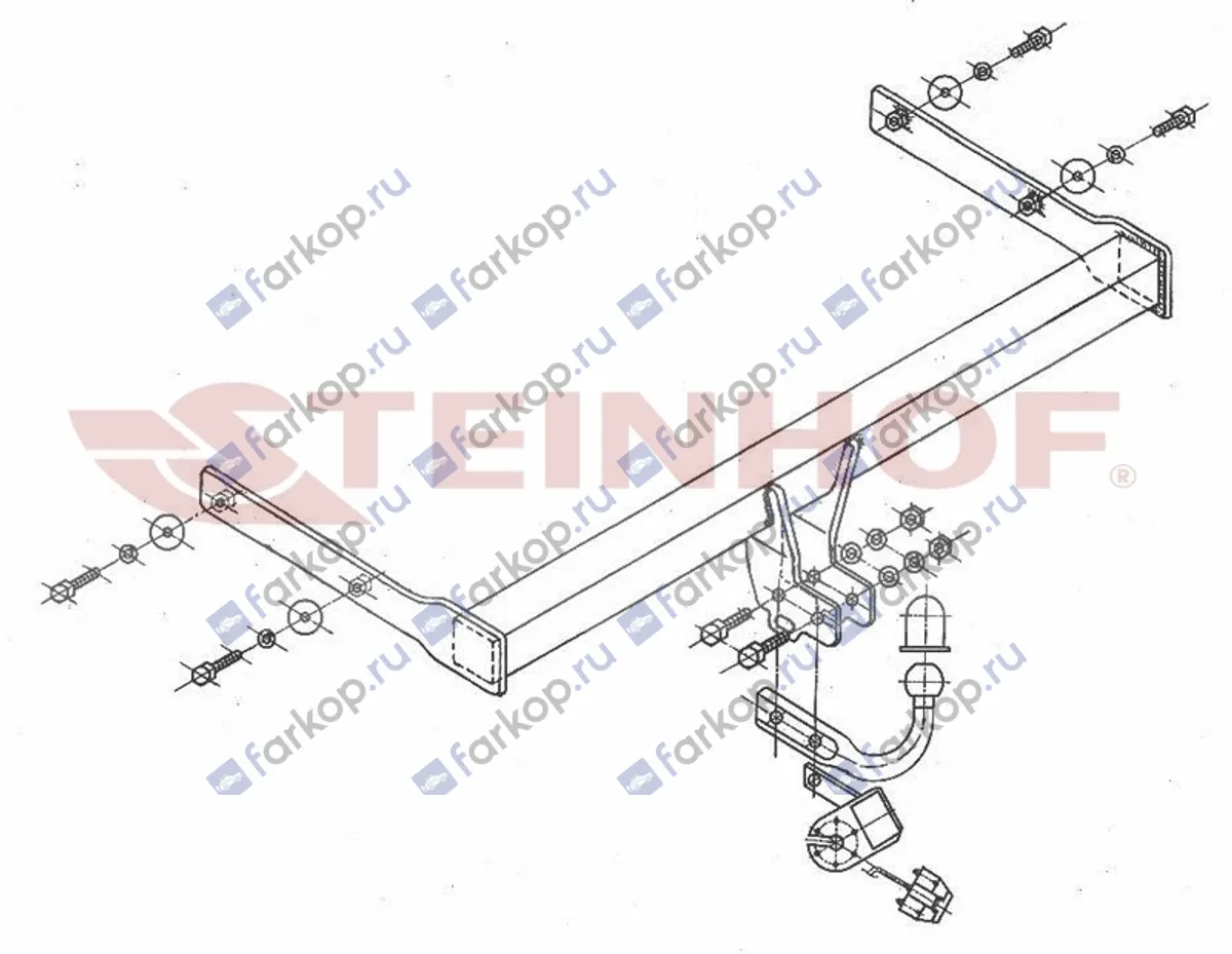 Фаркоп Steinhof для Volkswagen Golf 2003-2008 V-058 в 