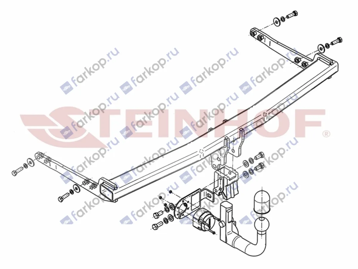 Фаркоп Steinhof для Volkswagen Golf 2013-2019 V-063 в 