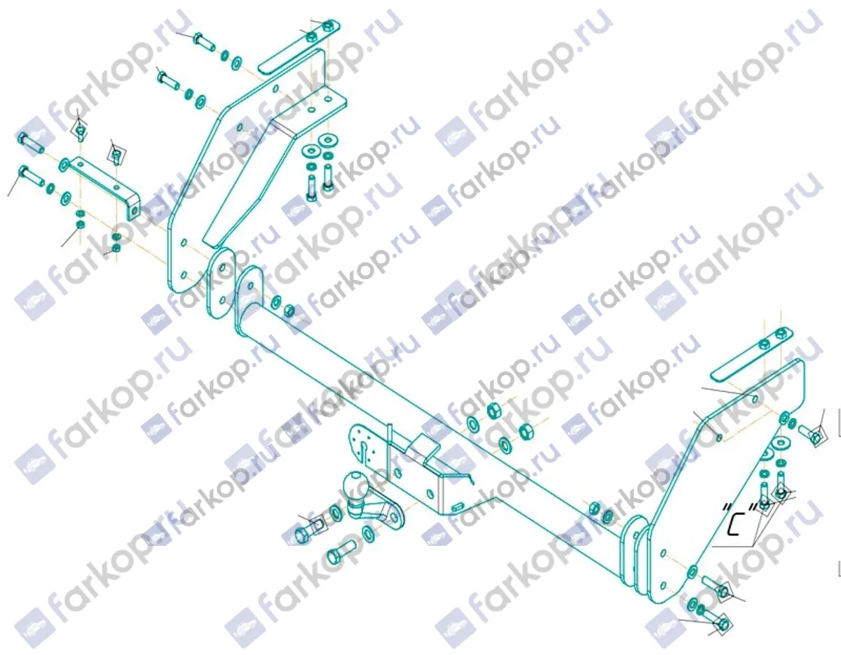 Фаркоп Oris для Mazda B-series 1996-2006 3956-F в 