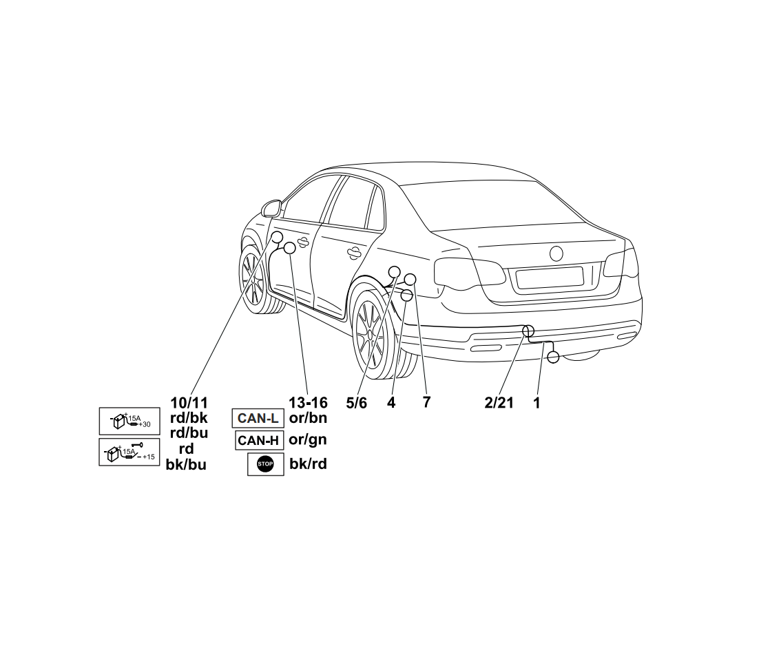 Электрика фаркопа Westfalia (13 pin) для Volkswagen Jetta 2005-2011 321600300113 в 