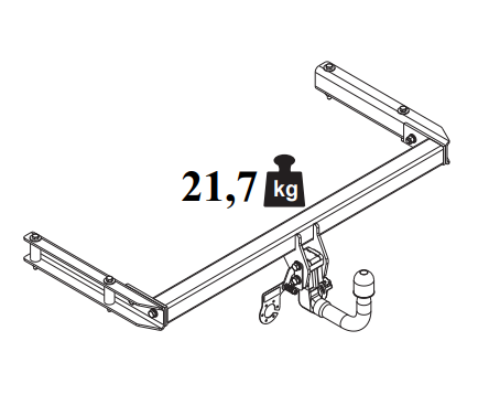 Фаркоп Auto-Hak для Audi A6 allroad 2006-2012 A 28V в 