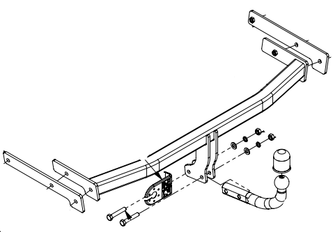 Фаркоп Imiola для Audi A3 (3 дв.хетчбек) 2003-2012 W.028 в 