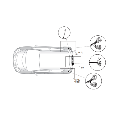 Электрика фаркопа Hak-System (13 pin) для Renault Modus 2008-2012 26180523 в 