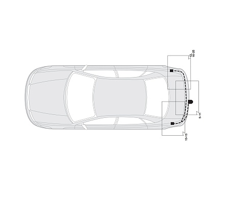 Электрика фаркопа Hak-System (13 pin) для Skoda Superb 2002-2008 26220003 в 