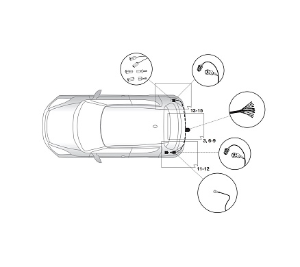 Электрика фаркопа Hak-System (13 pin) для Suzuki Swift 2010-2017 26240516 в 