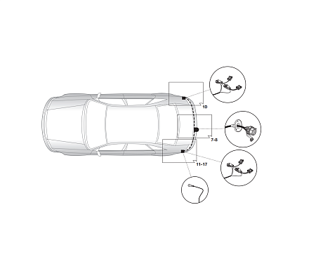 Электрика фаркопа Hak-System (7 pin) для Mazda 3 2003-2009 16120510 в 