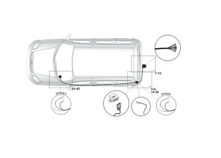 Электрика фаркопа Hak-System (13 pin) для Peugeot Partner 2008- 21500558 в 