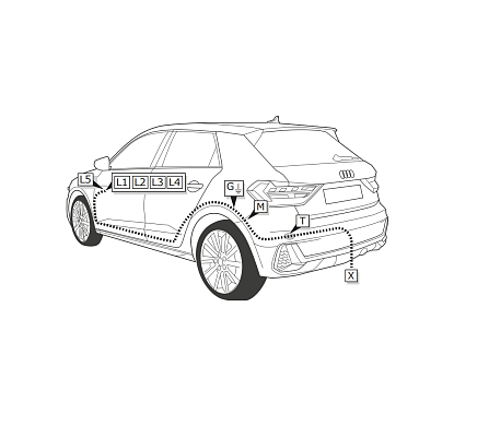 Электрика фаркопа ECS (7 pin) для Volkswagen Polo 2017-2020 VW146B1 в 