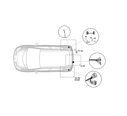 Электрика фаркопа Hak-System (7 pin) для Renault Modus 2004-2008 16180523 в 