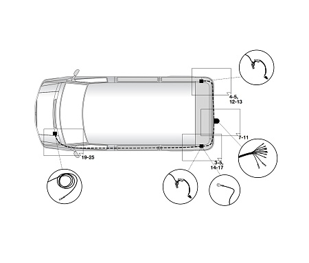 Электрика фаркопа Hak-System (13 pin) для Volkswagen Multivan T5 2003-2008 21270512 в 