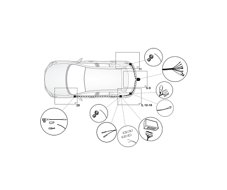 Электрика фаркопа Hak-System (7 pin) для Mazda 3 2019- 16120527 в 