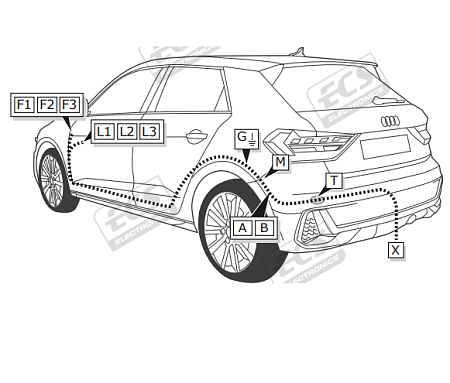 Электрика фаркопа ECS (13 pin) для Volkswagen Polo 2017- VW190H1 в 